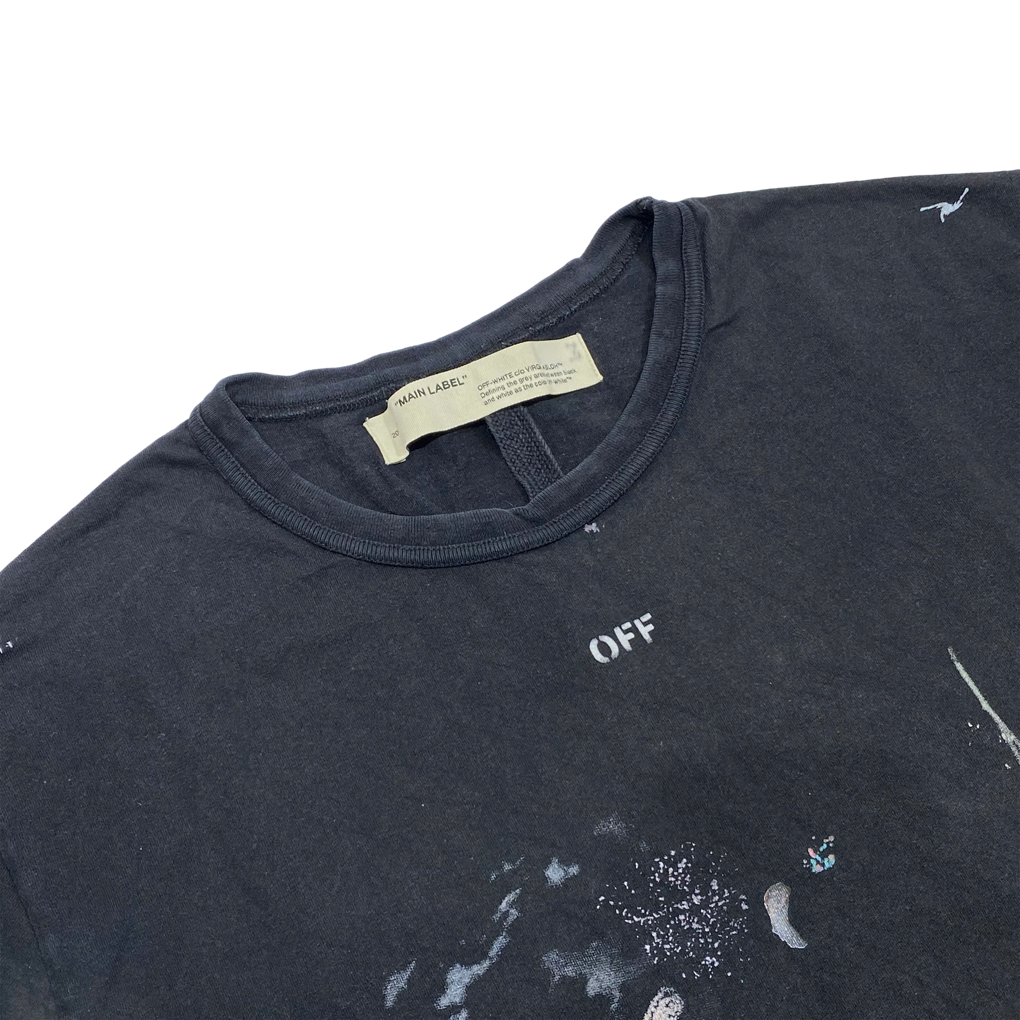  OFF-WHITE SSENSE EXCLUSIVE BLACK GALAXY BRUSH T-SHIRT 