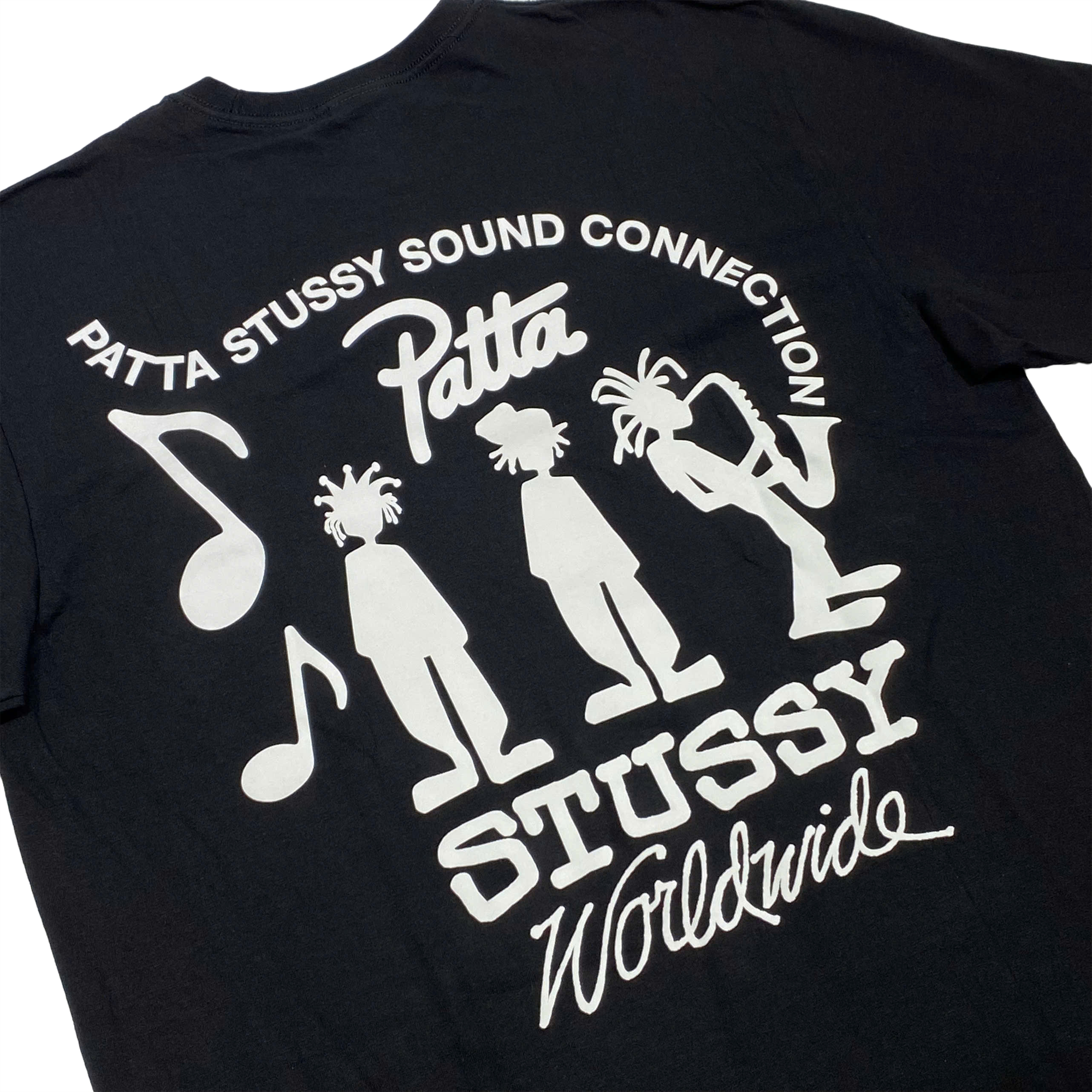  STUSSY X PATTA SOUND CONNECTION TEE BLACK 