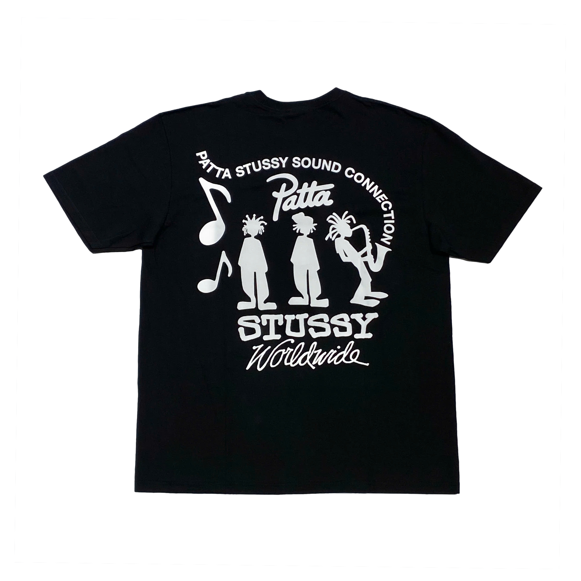  STUSSY X PATTA SOUND CONNECTION TEE BLACK 