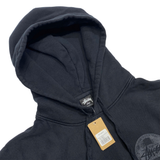  STUSSY DOT STAMP HOODIE BLACK 