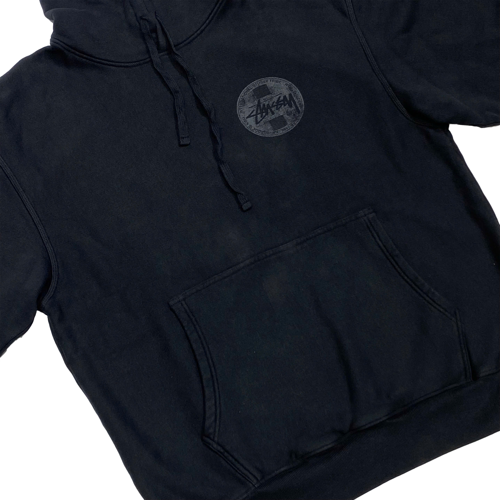  STUSSY DOT STAMP HOODIE BLACK 