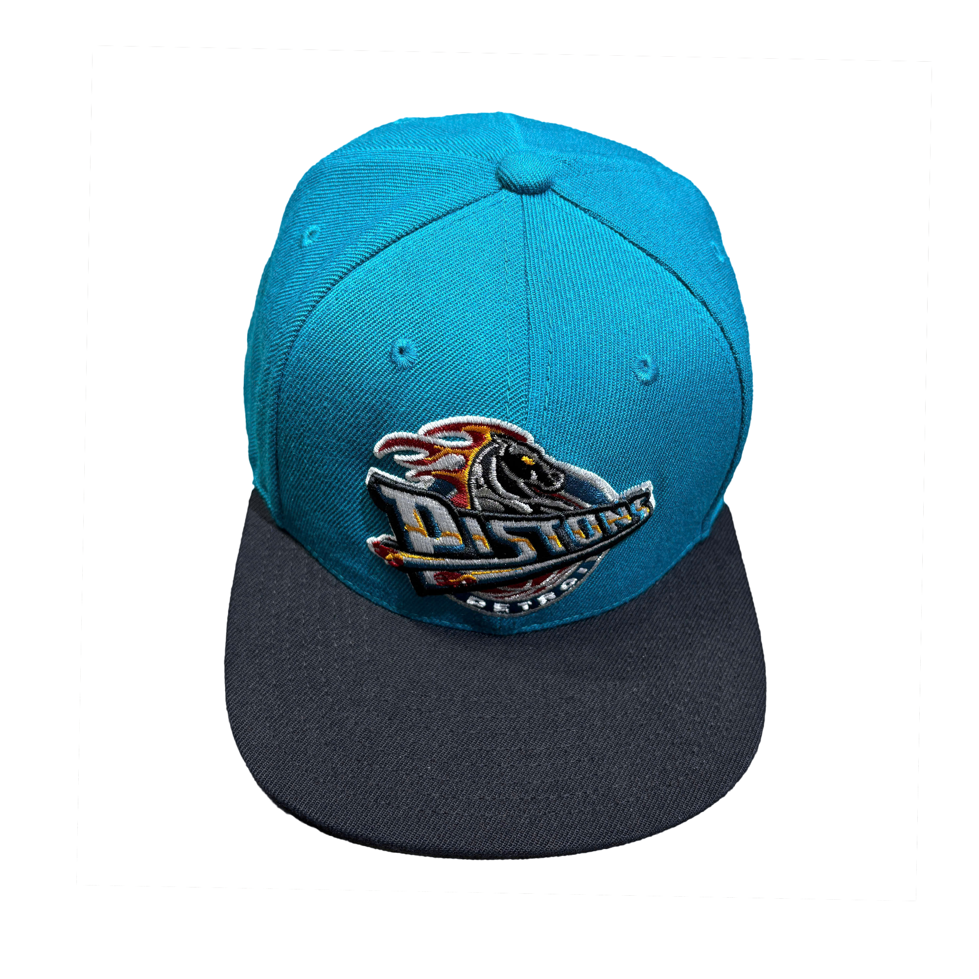  DETROIT PISTONS HAT CAP SNAP BLUE MITCHELL & NESS NBA BASKETBALL 