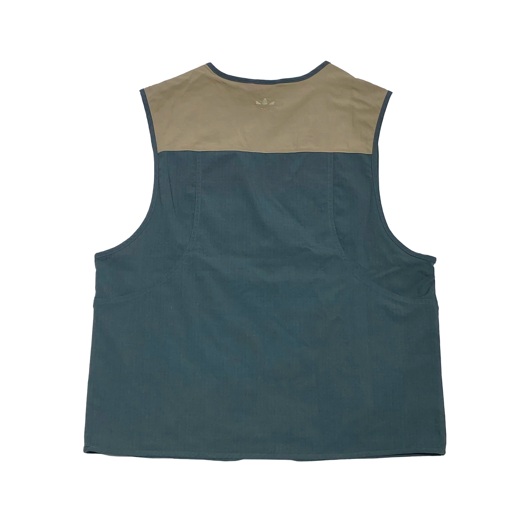  ADIDAS ORIGINALS TREFOIL PATCHAWORK MULT-POCKET ZIP VEST 