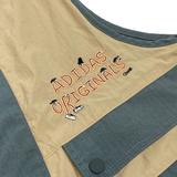  ADIDAS ORIGINALS TREFOIL PATCHAWORK MULT-POCKET ZIP VEST 