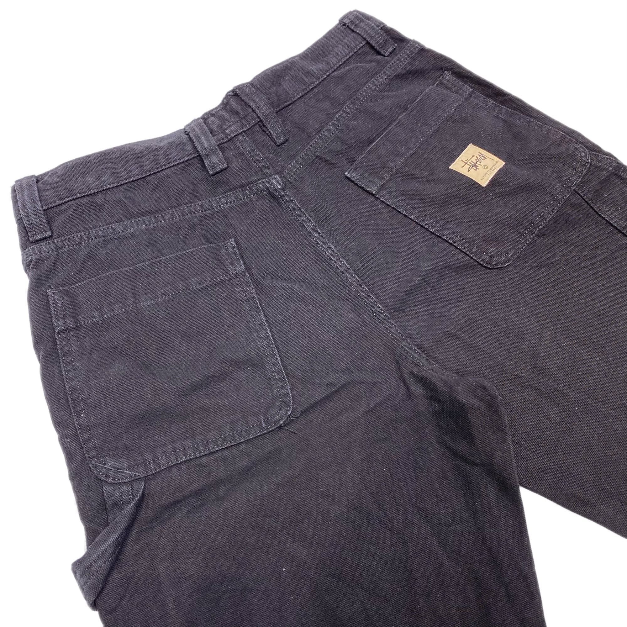  STUSSY DOUBLE KNEE WORK PANT BLACK 