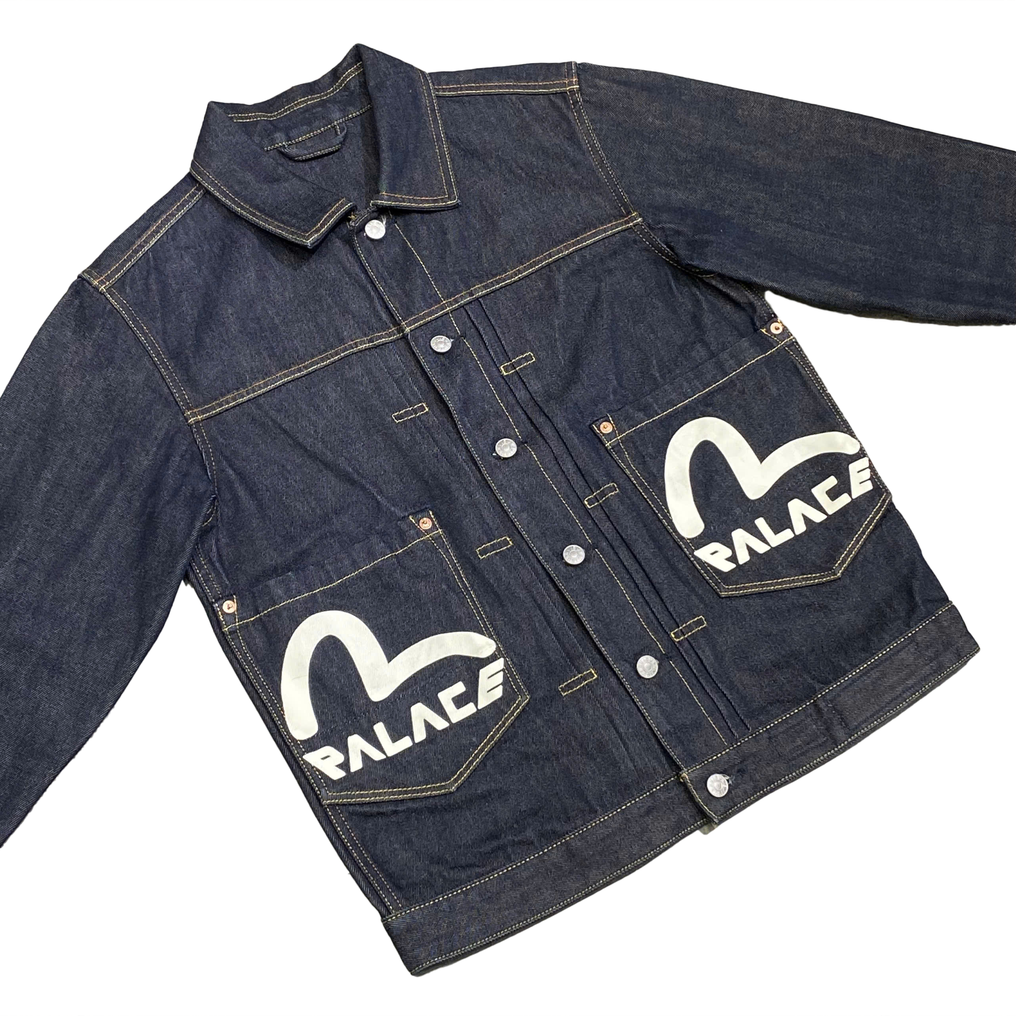  PALACE X EVISU DICE DENIM JACKET 