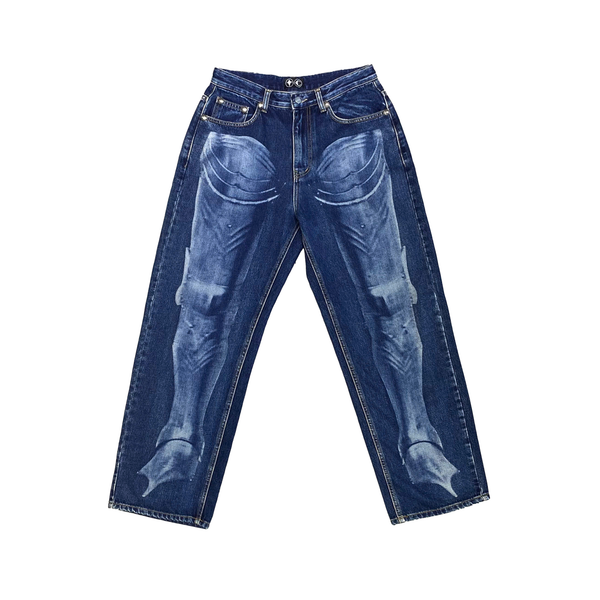  THUG CLUB ADD TO WISHLIST WARRIOR DENIM LASER PANTS 