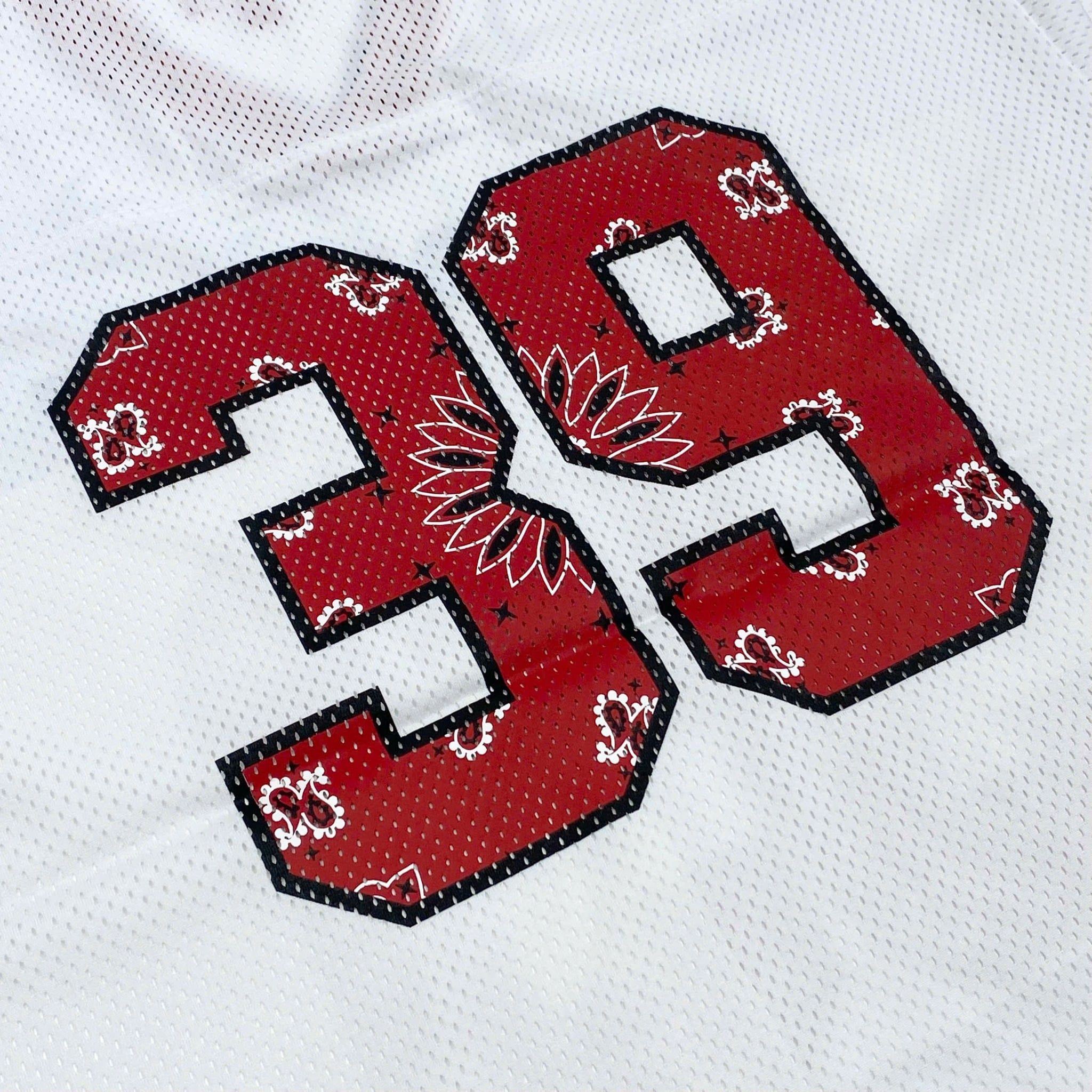  SUPREME JERSEY WHITE&RED 39 BANDANA FOOTBALL 