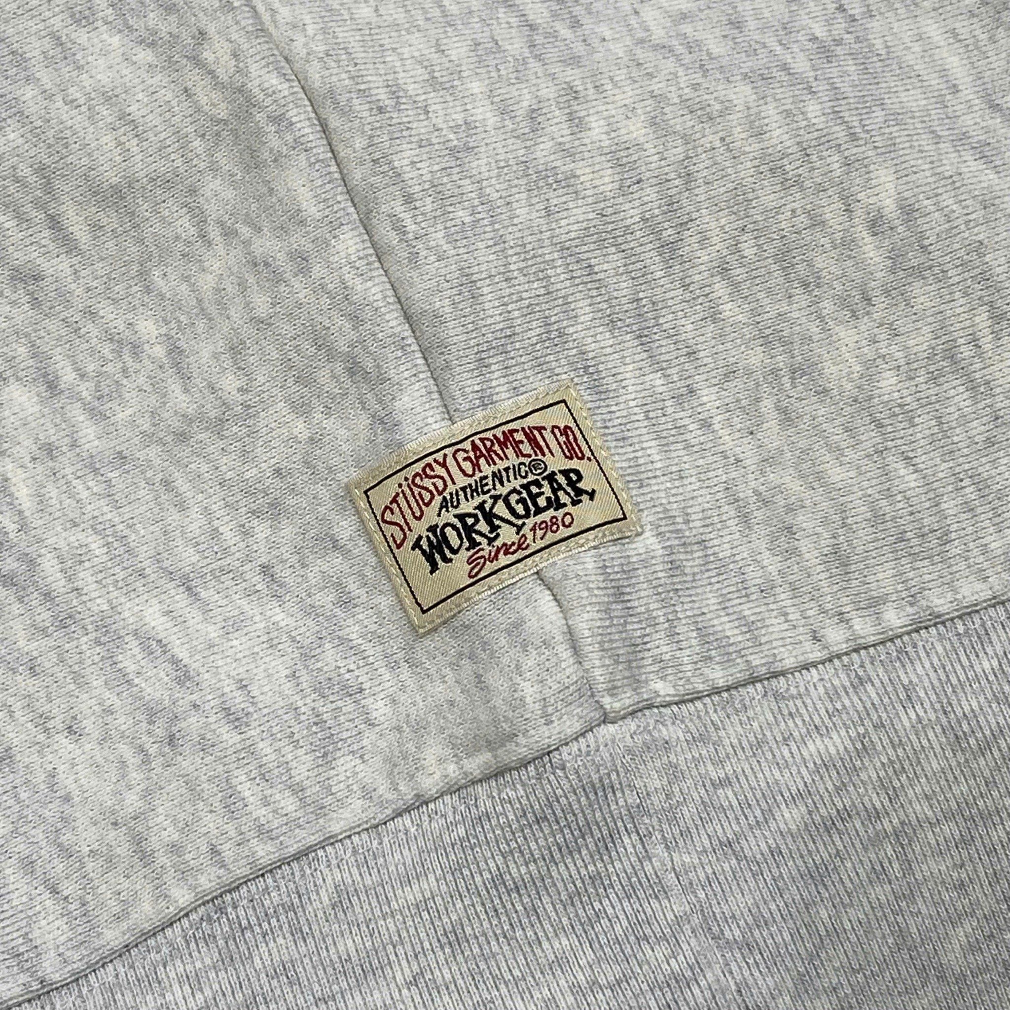  STUSSY HOODIE ZIP GREY 