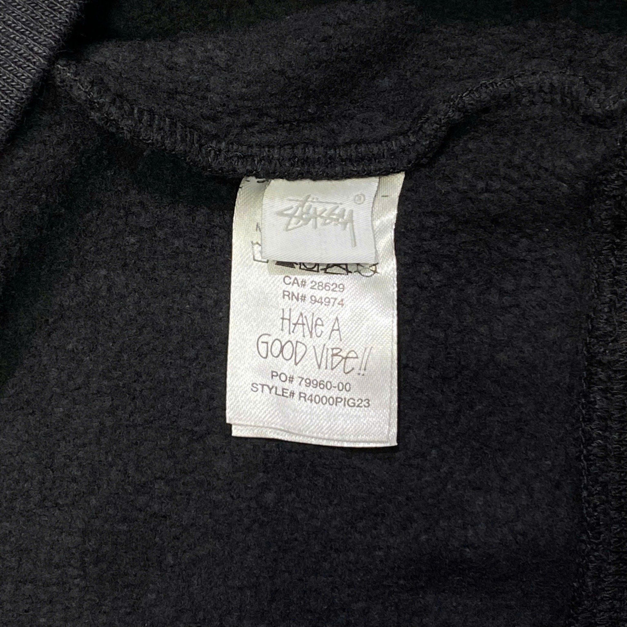  STUSSY DOT STAMP HOODIE BLACK 