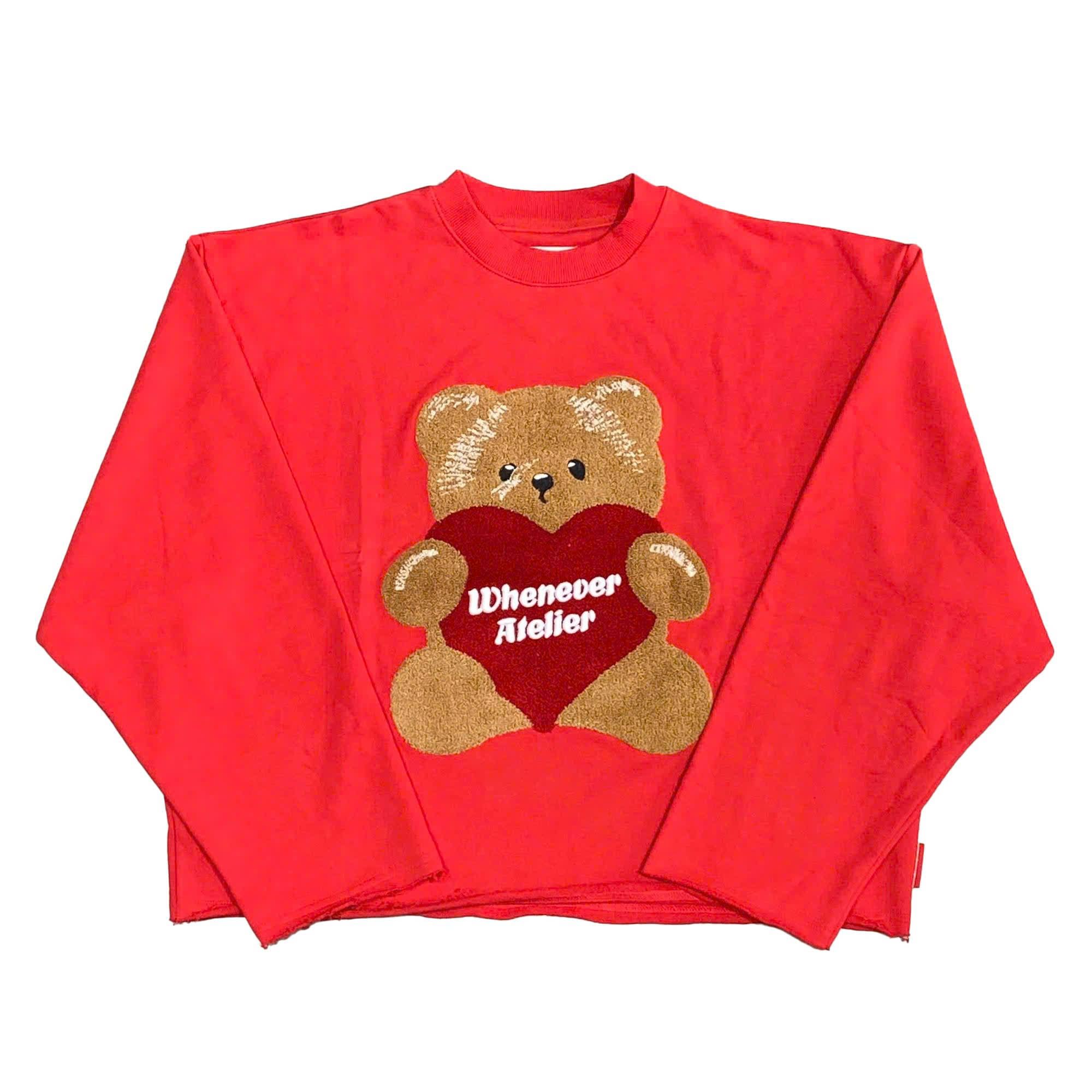  WHENEVER BEAR LONG SLEEVES T-SHIRT RED 