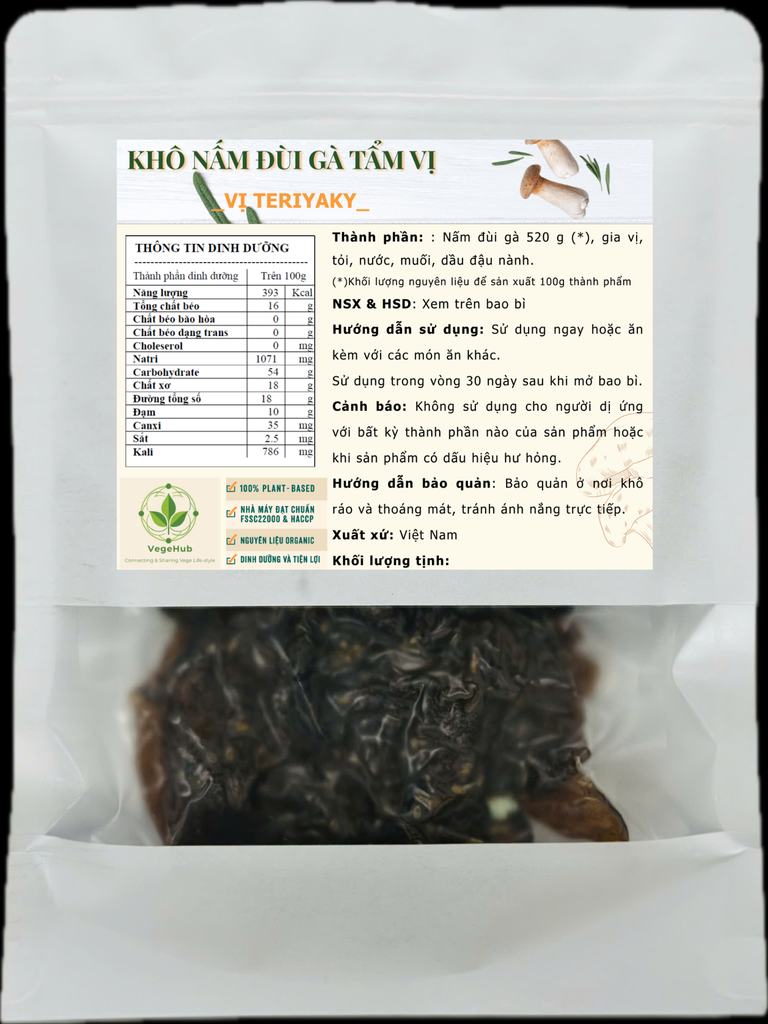 [PHIÊN BẢN TRẢI NGHIỆM 100 GRAM ]  Nấm đùi gà sấy tẩm vị