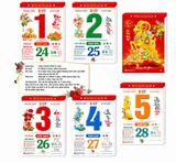  HT11 - Lịch Bloc Cực Đại 2027 Đinh Mùi - Trà Đạo (17x24 cm) - ĐINH MÙI HẠNH PHÚC - In Quảng Cáo Logo Theo Yêu Cầu 