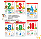  HT7 - Lịch Bloc Cực Đại 2027 Đinh Mùi - Chiêu Tài Tấn Bảo (25x35 cm) - HOA KHAI HỒNG PHÚC - In Quảng Cáo Logo Theo Yêu Cầu 