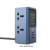  Trạm sạc GaN 45W LDNIO SC2 tích hợp 4 lỗ cắm điện max 2500W màn hình LED hiển thị 