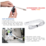  Bộ 3 hỗ trợ đi dây HyperWork Velrco, quấn dây cáp siêu gọn cho bàn làm việc, cố định dây điện, cáp sạc gọn gàng 