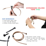  Bộ 3 hỗ trợ đi dây HyperWork Velrco, quấn dây cáp siêu gọn cho bàn làm việc, cố định dây điện, cáp sạc gọn gàng 