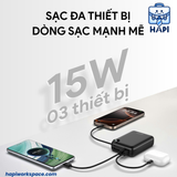  Pin Dự Phòng DEKEY Power Pioneer 22.5W tích hợp cáp Type-C 