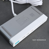  Trạm sạc cao cấp để bàn 2500W sạc nhanh GaN 100W LNDIO SC3 kiêm ổ cắm 