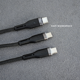  Cáp sạc 2 đầu 100W WiWU ORINGLINK C to C + C/L sạc đa thiết bị cùng lúc 
