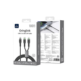  Cáp sạc 2 đầu 100W WiWU ORINGLINK C to C + C/L sạc đa thiết bị cùng lúc 