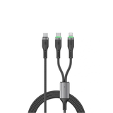  Cáp sạc 2 đầu 100W WiWU ORINGLINK C to C + C/L sạc đa thiết bị cùng lúc 