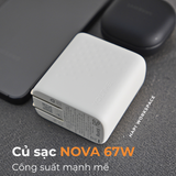  Củ sạc nhanh 67W 3 cổng GaN Voltme REVO chân gập nhỏ gọn 