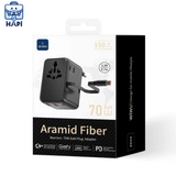  Bộ Chuyển Đổi Quốc Tế WIWU ARAMID FIBER Warrior 70W GaN Plug Adapter Wi-UA009 