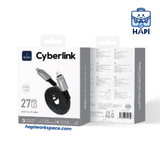  Cáp sạc WiWU Cyberlink sợi dẹt bọc dù, dây từ tính 