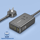  Ổ cắm đa năng Pisen Pro 2500W tích hợp sạc nhanh GaN 65W 