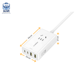  Ổ cắm đa năng Pisen Pro 2500W tích hợp sạc nhanh GaN 65W 