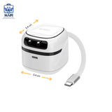  Củ sạc WiWU Cute Gan 65W kèm cáp rút Type-C 70cm 