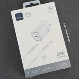  Bộ sạc nhanh GaN 45W WiWU ESSEN siêu nhỏ gọn, chân gập chuẩn US 