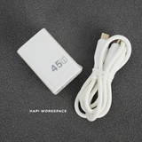  Bộ sạc nhanh GaN 45W WiWU ESSEN siêu nhỏ gọn, chân gập chuẩn US 