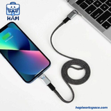  Cáp sạc WiWU Cyberlink sợi dẹt bọc dù, dây từ tính 