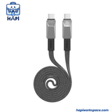  Cáp sạc WiWU Cyberlink sợi dẹt bọc dù, dây từ tính 