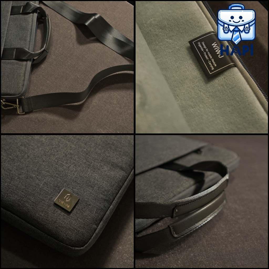  Túi WIWU Minimalist Laptop Bag II 2 ngăn, có quai đeo 