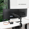  Giá đỡ 2 màn hình 17-32inch HyperWork P1 Dual Arm đôi setup 2 màn trên dưới 