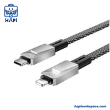  Cáp sạc WiWU Cyberlink sợi dẹt bọc dù, dây từ tính 