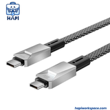  Cáp sạc WiWU Cyberlink sợi dẹt bọc dù, dây từ tính 