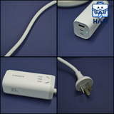  Ổ cắm đa năng Pisen Quick Công suất 2500W, tích hợp sạc nhanh 20W 