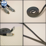  Cáp sạc WiWU Cyberlink sợi dẹt bọc dù, dây từ tính 