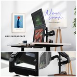  Giá đỡ 2 màn hình 17-32inch HyperWork P1 Dual Arm đôi setup 2 màn trên dưới 