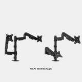  Giá đỡ 2 màn hình 17-32inch HyperWork P1 Dual Arm đôi setup 2 màn trên dưới 