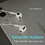  Tai nghe nhét tai đánh bass có dây có microphone Voltme ZEN ONE 