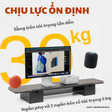  Kệ gỗ màn hình 2 tầng 2 ngăn kéo DS02 HyperWork để bàn 