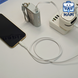  Củ sạc WiWU Cute Gan 65W kèm cáp rút Type-C 70cm 