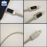  Cáp sạc WiWU Titan C to Lightning Wi-C038, siêu bền, PD30W, có màn hiển thị 