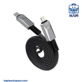  Cáp sạc WiWU Cyberlink sợi dẹt bọc dù, dây từ tính 