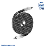  Cáp sạc WiWU Cyberlink sợi dẹt bọc dù, dây từ tính 